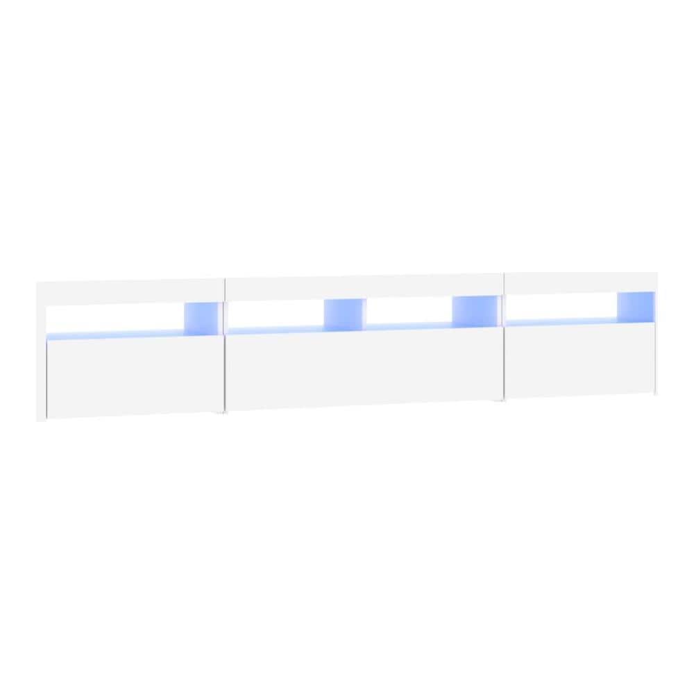 Mobile Porta TV con Luci LED Bianco 210x35x40 cm - Foto 2