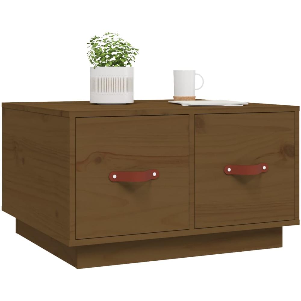 Tavolino Da Salotto Miele 60x53x35 Cm Legno Massello Di Pino - Foto 2