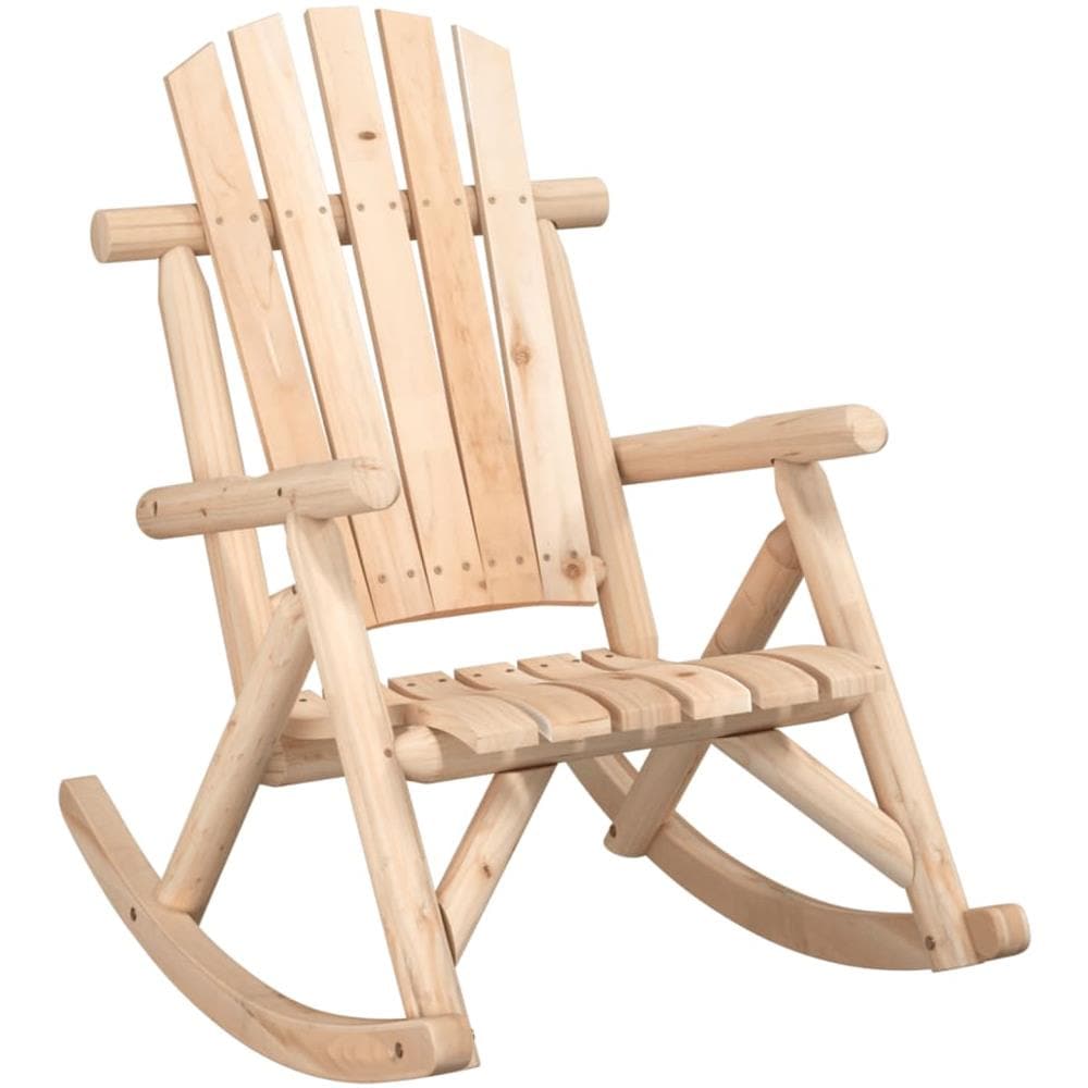 Sedia a Dondolo Giardino 69x96x101cm Legno Massello Abete Rosso - Foto 1