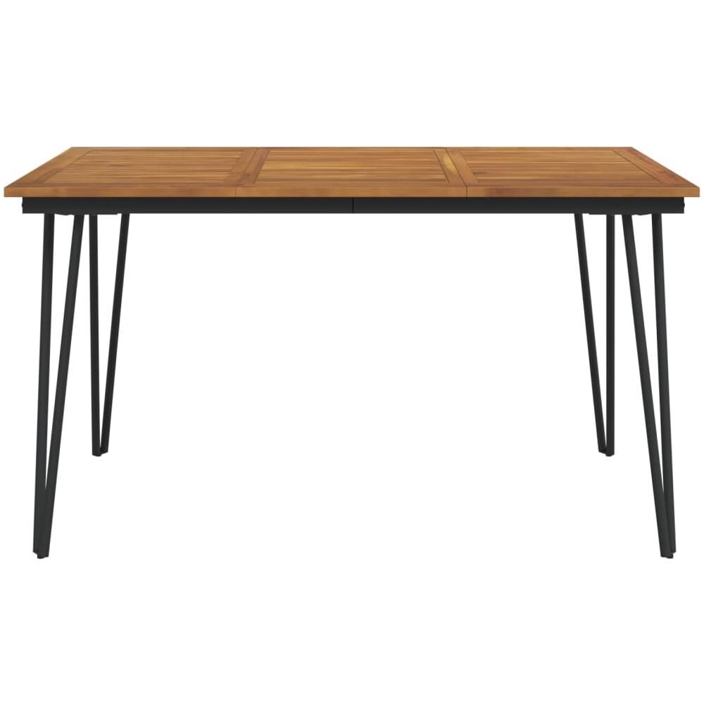 Tavolo Giardino Con Gambe Forcella 140x80x75 Cm Massello Acacia - Foto 3