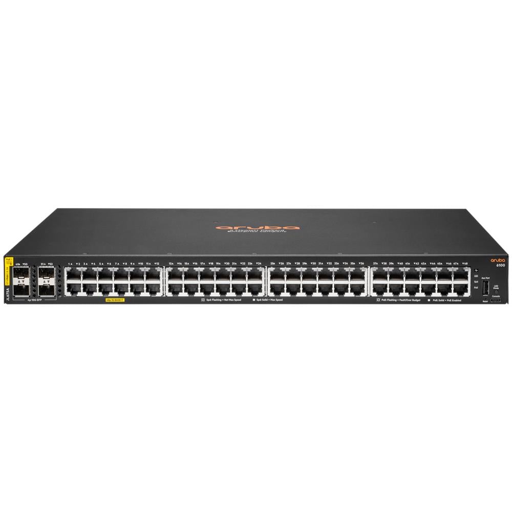 6100 48G Class4 PoE 4SFP+ 370W Gestito L3 Gigabit Ethernet (10/100/1000) Supporto Power over Ethernet (PoE) 1U Nero - Foto 1