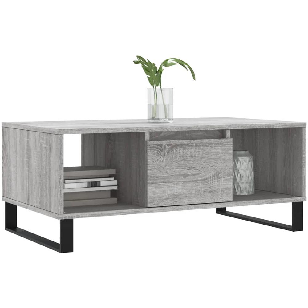 Tavolino Salotto Grigio Sonoma 90x50x36,5 Cm Legno Multistrato - Foto 3