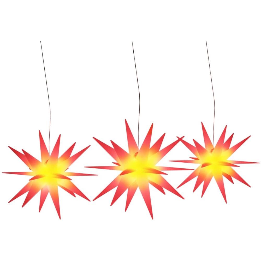 Luci di Natale con LED 3 pz Pieghevoli Rosse - Foto 1