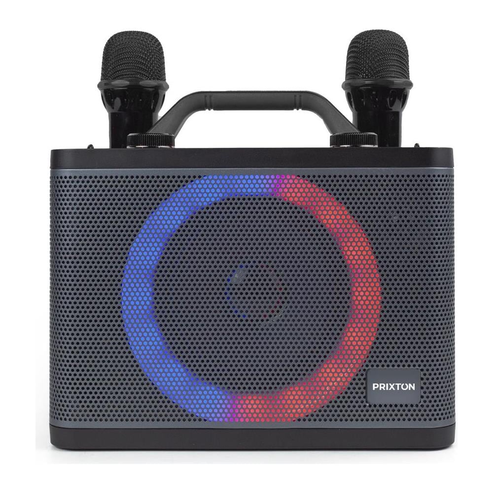 Partygo Karaoke Portatile 2 Microfoni Bluetooth USB Aux e Microsd Luce LED - Foto 1