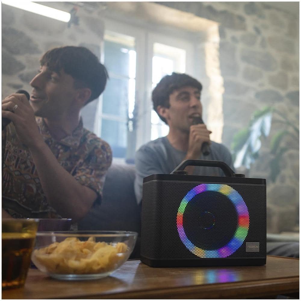 Partygo Karaoke Portatile 2 Microfoni Bluetooth USB Aux e Microsd Luce LED - Foto 8