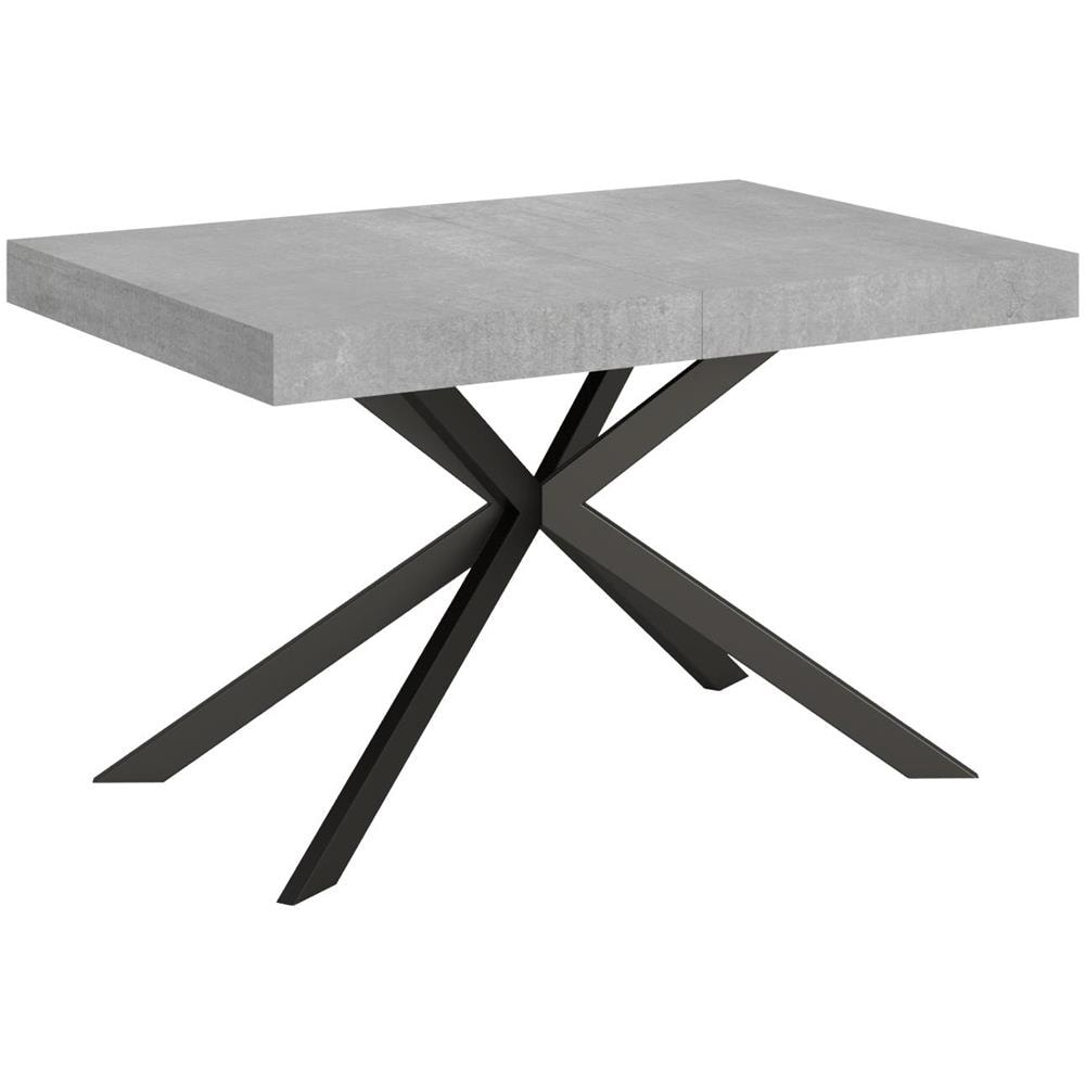 Tavolo allungabile 90x120/380 cm Plaker cemento gambe antracite - Foto 1