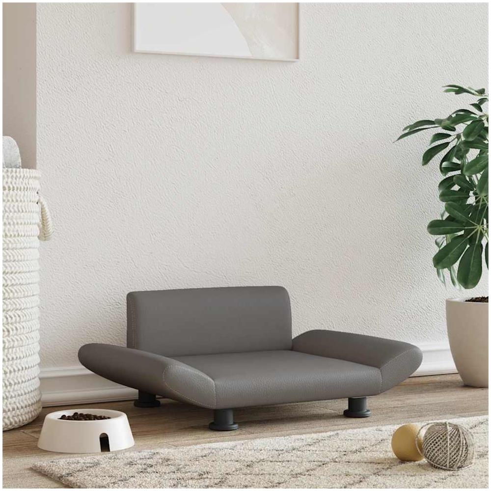 Lettino per Cani Grigio 70x45x28 cm in Similpelle - Foto 2