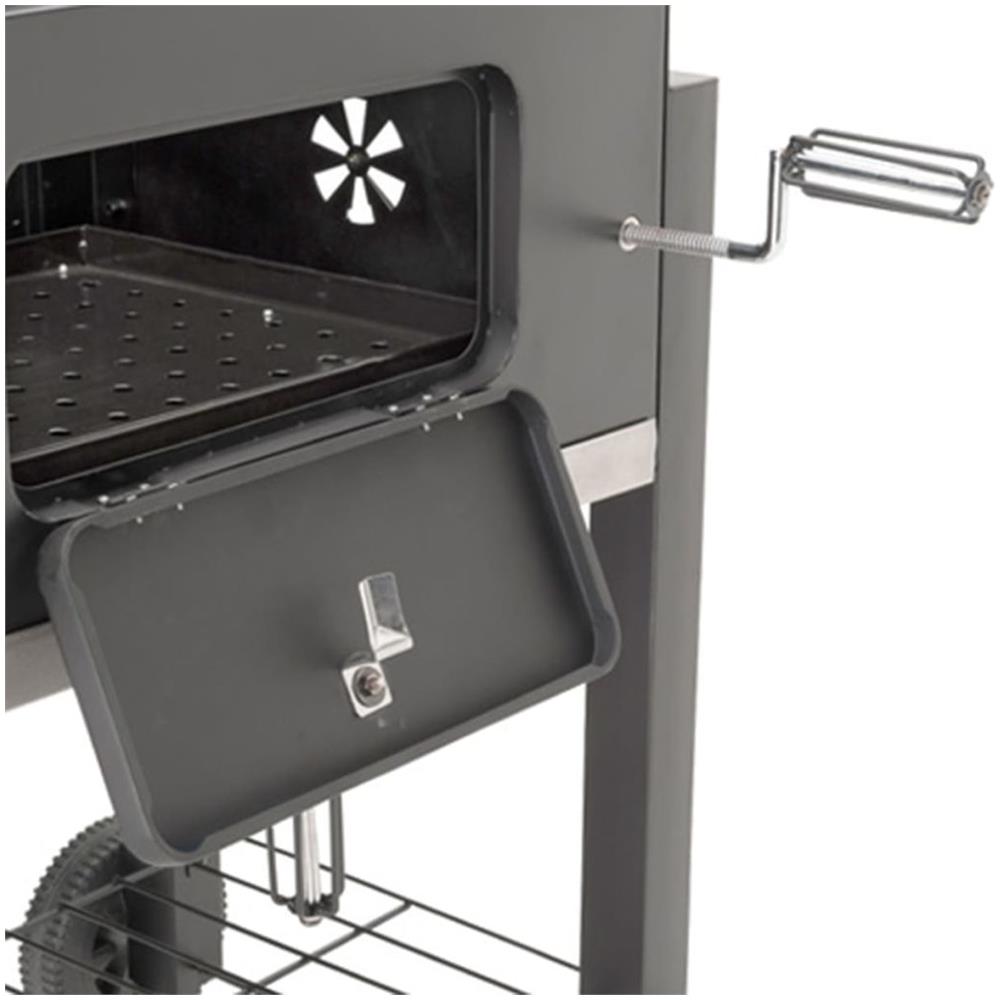 Barbecue A Carbonella Con Ruote Comfort 108x68x112 Cm Nero - Foto 10