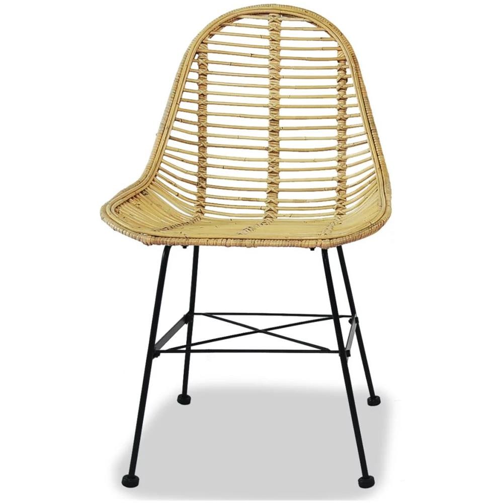 Sedie Da Pranzo Set 2 Pz In Rattan Naturale - Foto 2