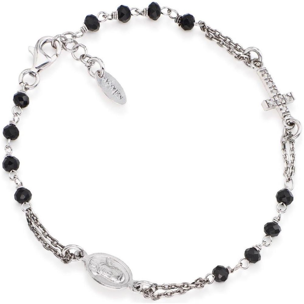Bracciale In Argento 925 - Collezione Rosari - Colore Rodio - Misura Unica Bracciale Rosario - Foto 2