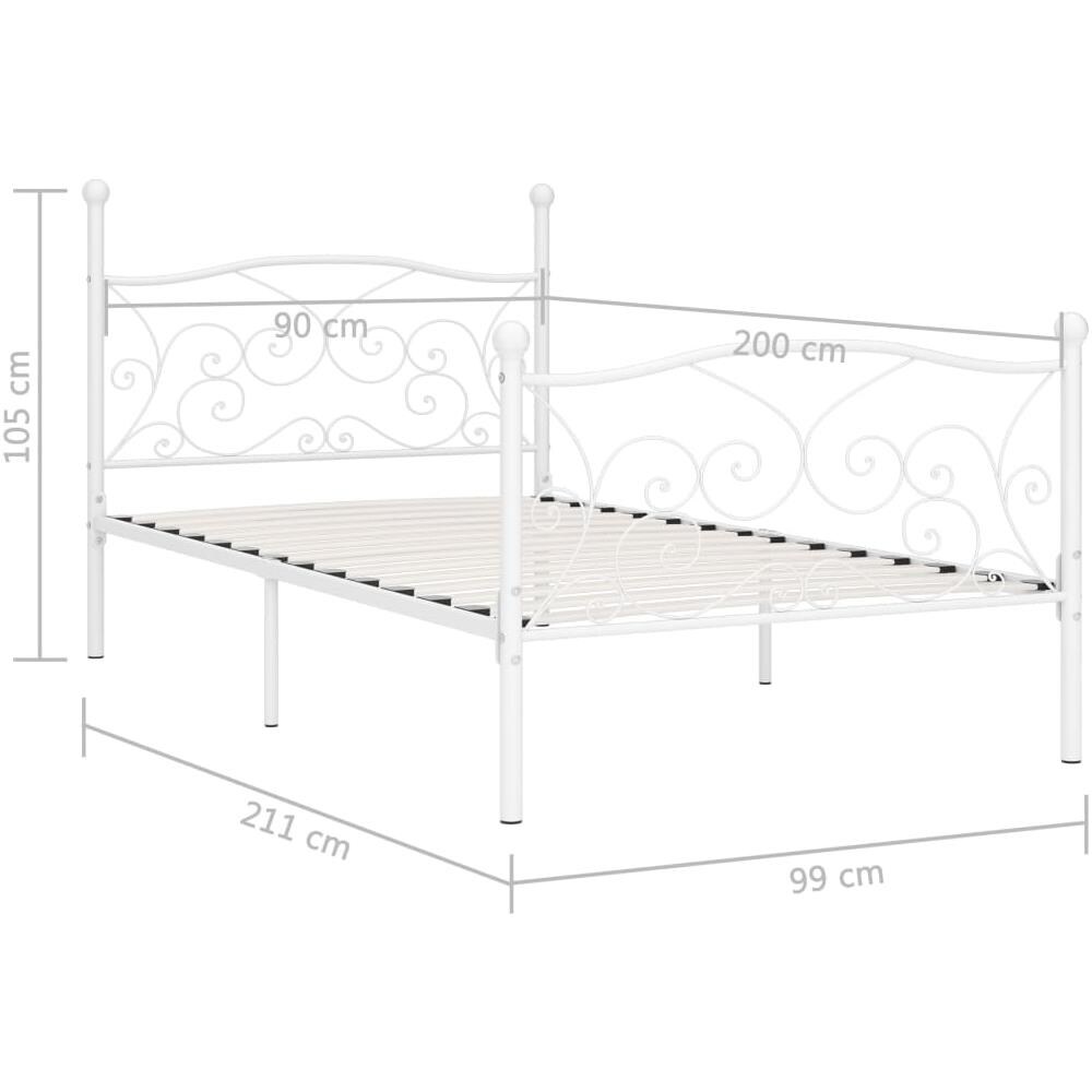Giroletto Con Doghe Bianco In Metallo 90x200 Cm - Foto 5