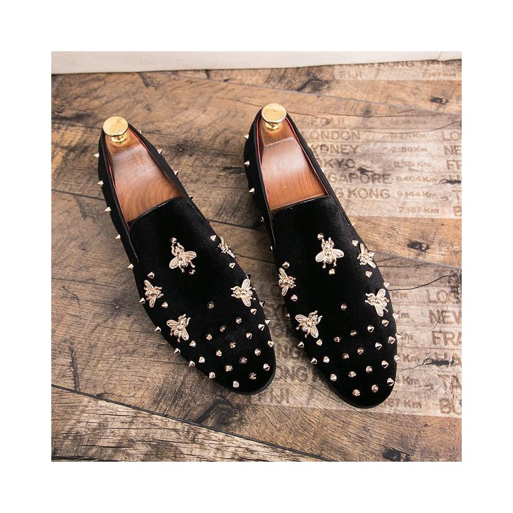 SLOWMOOSE - Scarpe Eleganti Da Uomo In Velluto Di Moda [ nero / 6.5] -  ePRICE
