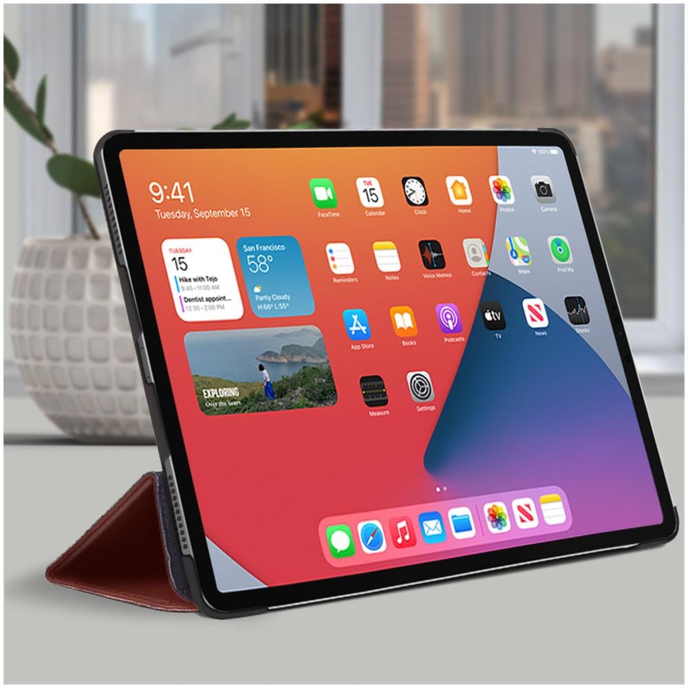 Custodia Ipad Pro 11 E Air 2020 Pelle Copertina Supporto Decoded - Marrone - Foto 2