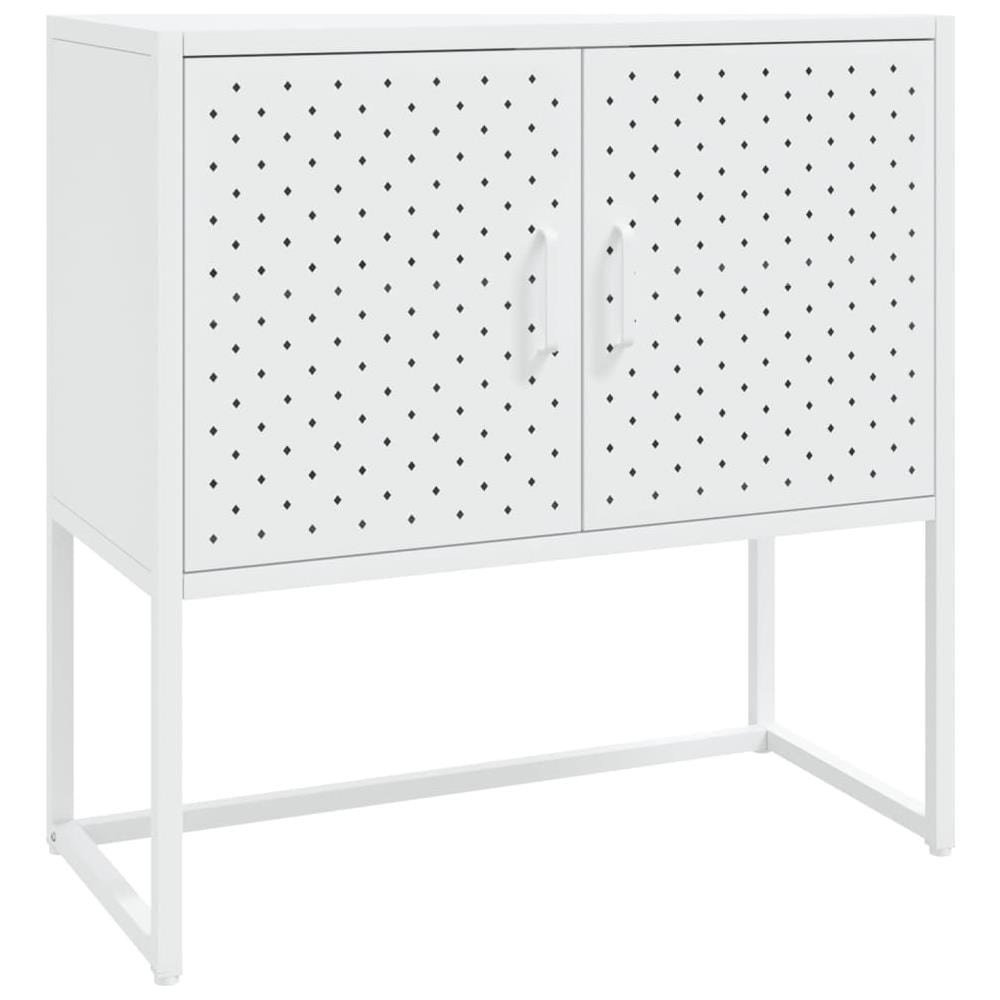 Credenza Bianca 75x35x75 Cm In Acciaio - Foto 2