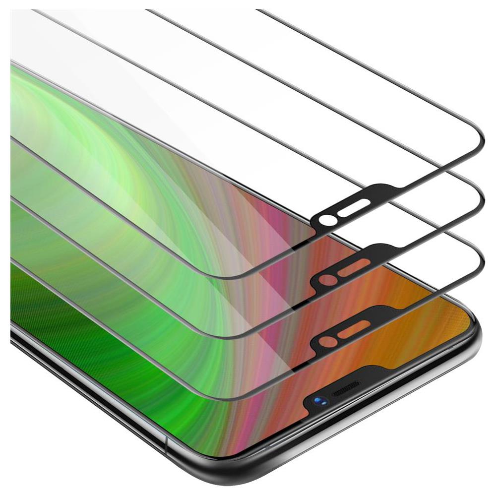 3x Pellicola Armatura A Schermo Intero Compatibile Con Vivo X21 In Trasparente Con Nero - 3x Vetro Temperato (tempered) Di Protezione Del Display In Durezza 9h Con 3d Touch - Foto 1