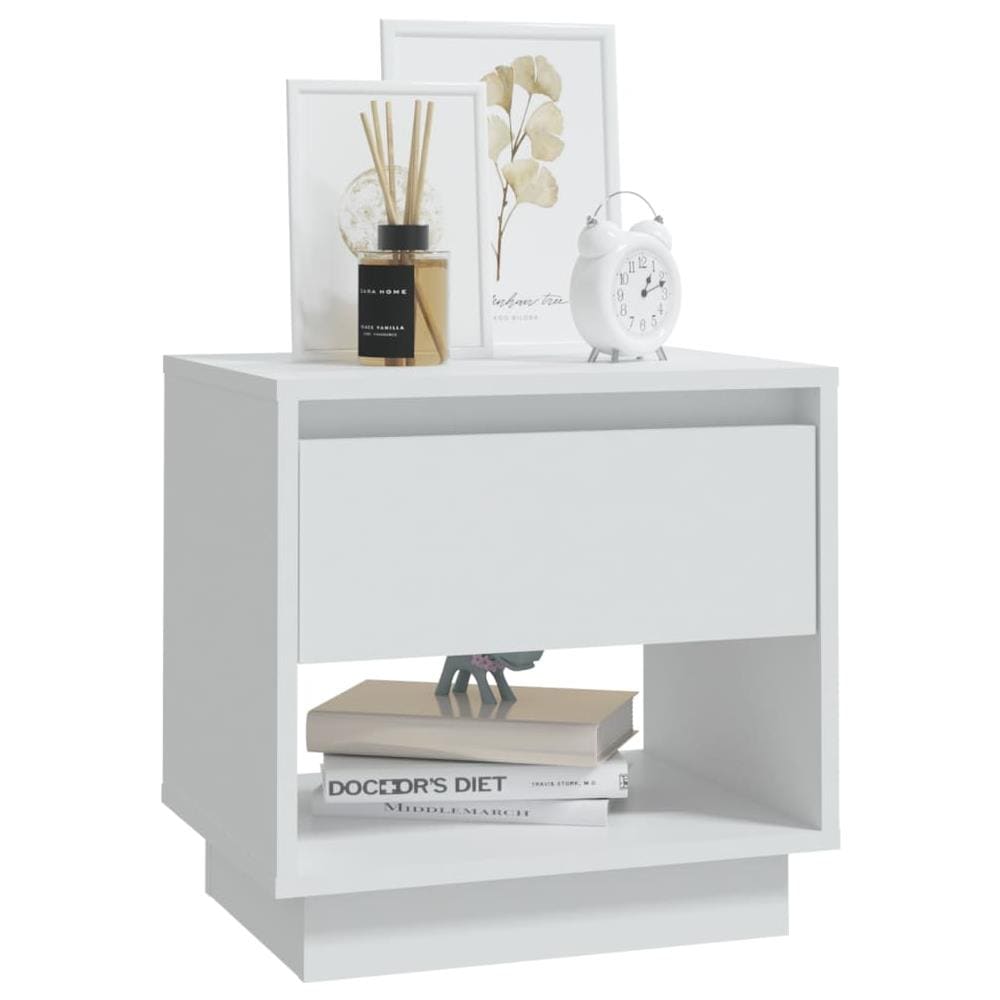 Comodino Bianco 45x34x44 cm in Truciolato - Foto 3