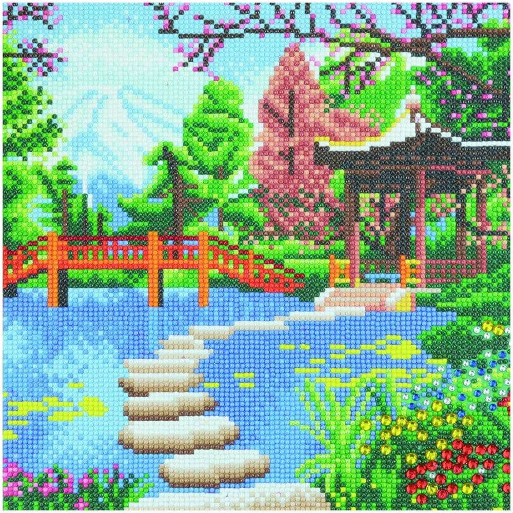 Quadro Fai Da Te Con Diamanti - Giappone - 30 X 30 Cm - Foto 1