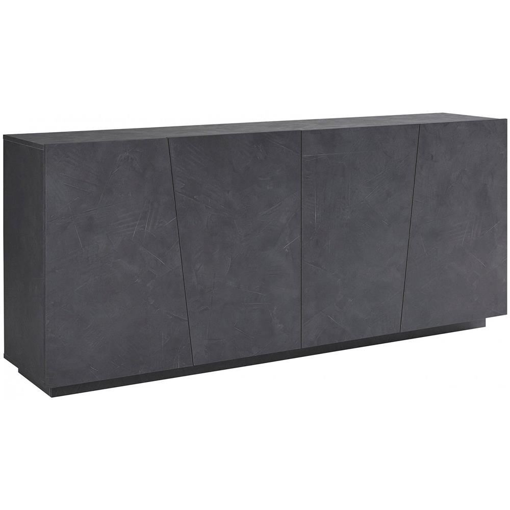 Credenza Oscar, Madia Da Cucina A 4 Ante, Buffet Da Soggiorno, 100% Made In Italy, Cm 200x43h86, Ardesia - Foto 2