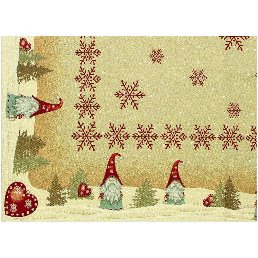 Tovaglia Natale Centrino Runner Tavolo Centrotavola Natalizio Gnomo Cuore 100x100 Gnomo Cuore - Foto 2