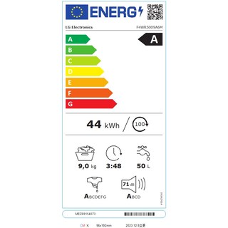 LG F4WR5009A6M Lavatrice Intelligente 9 Kg, AI Direct Drive, 1400 Giri, TurboWash 360°, Classe A, Serie 500, Inox Grafite