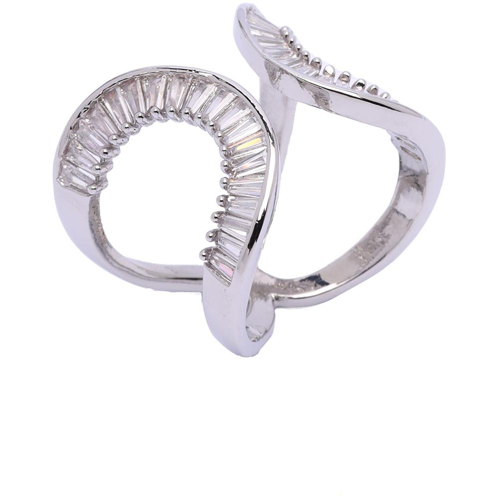 Anello Mezzaluna Glamour Argento - Taglia Unica - Foto 2
