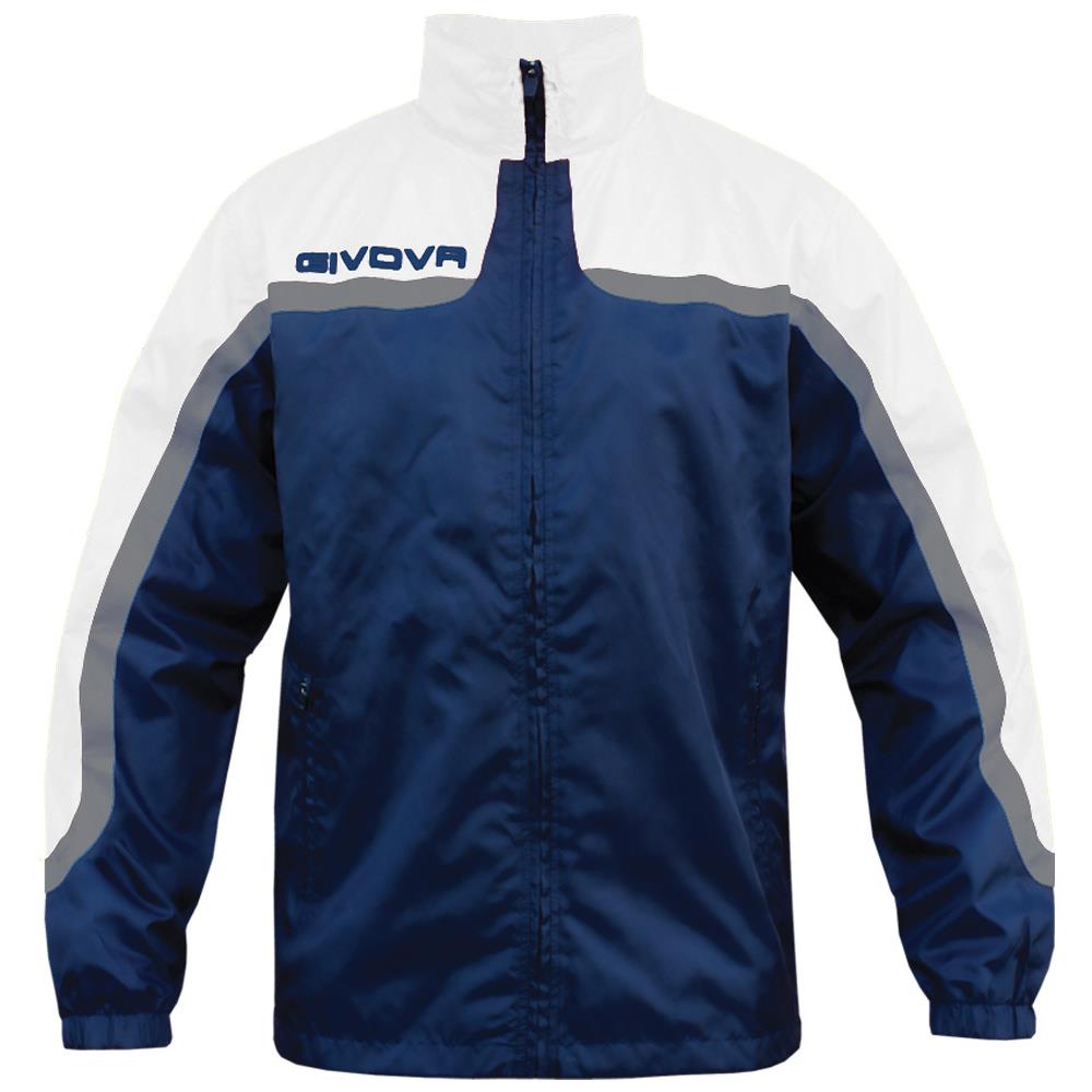 Rain Jacket Asia - Con Cappuccio Nascosto - Manica Lunga Di Colore Blu / bianco Taglia 2xl - Foto 1
