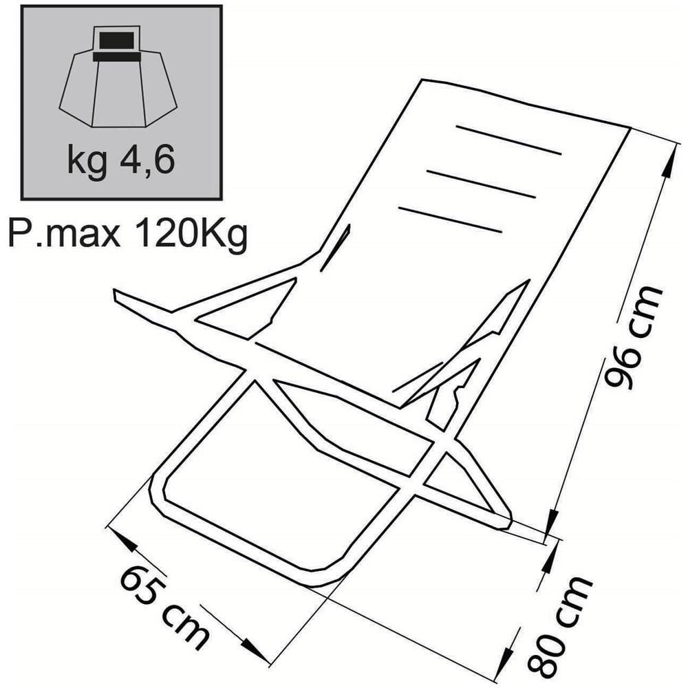 Sdraio Pieghevole In Oxford Blu Per Campeggio Spiaggia Mare Piscina Giardino - Foto 2