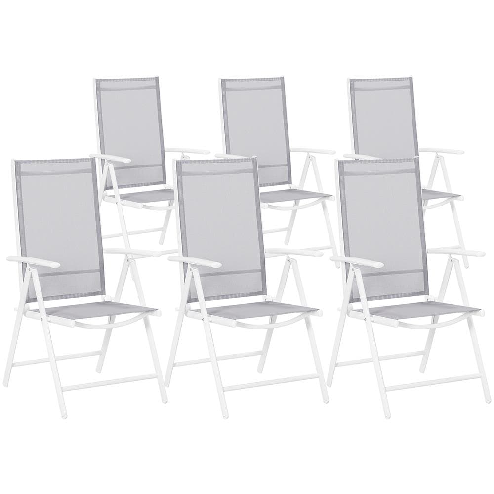 Set Sedie Da Giardino Sedia Da Giardino In Alluminio Color Grigio Catania - Foto 1