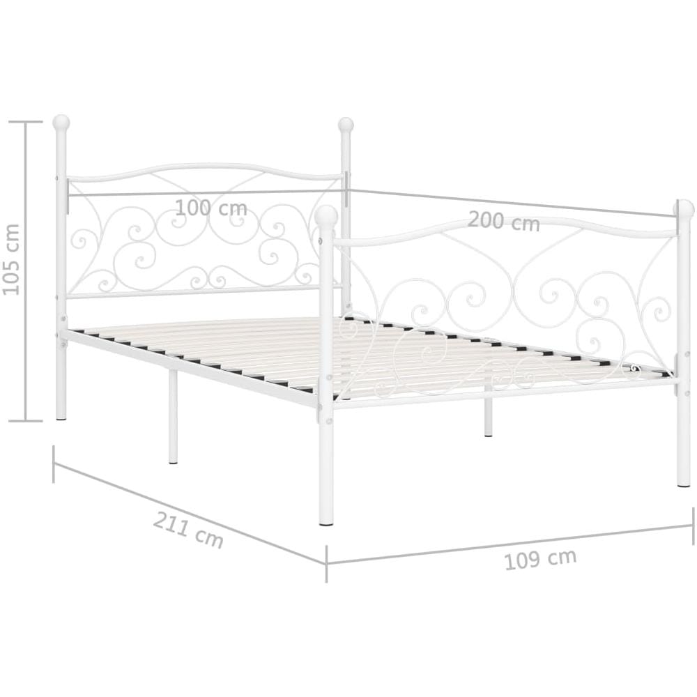Giroletto Con Doghe Bianco In Metallo 100x200 Cm - Foto 5