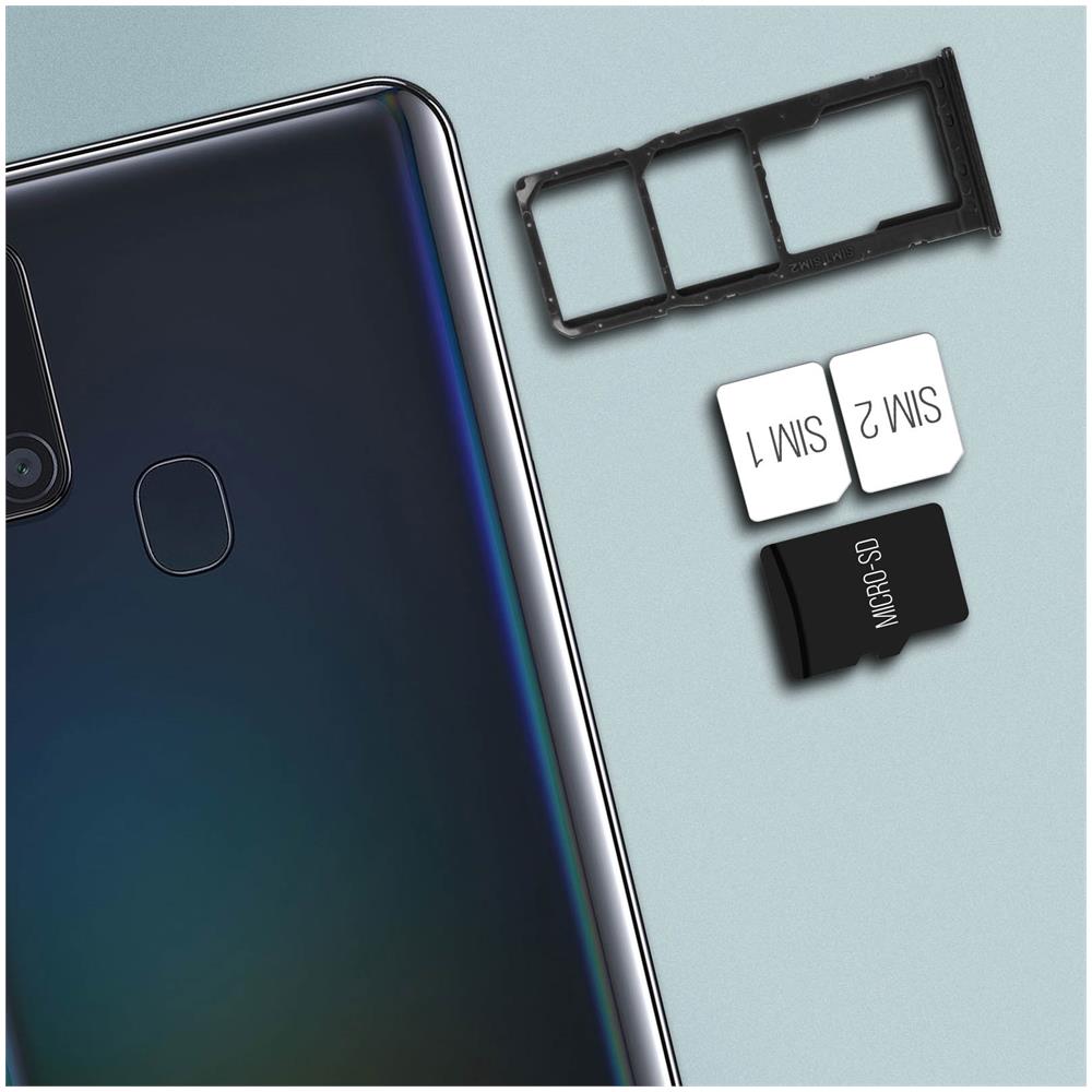 Alloggio Sim Samsung Galaxy A21s Supporto Scheda Sim + Scheda Micro Sd - Nero - Foto 4