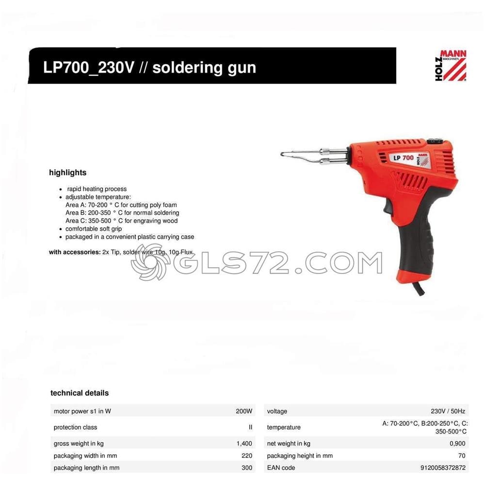 Saldatore Istantaneo Saldatura Elettrica Multifunzione A Stagno Holzmann Lp700 - Foto 6