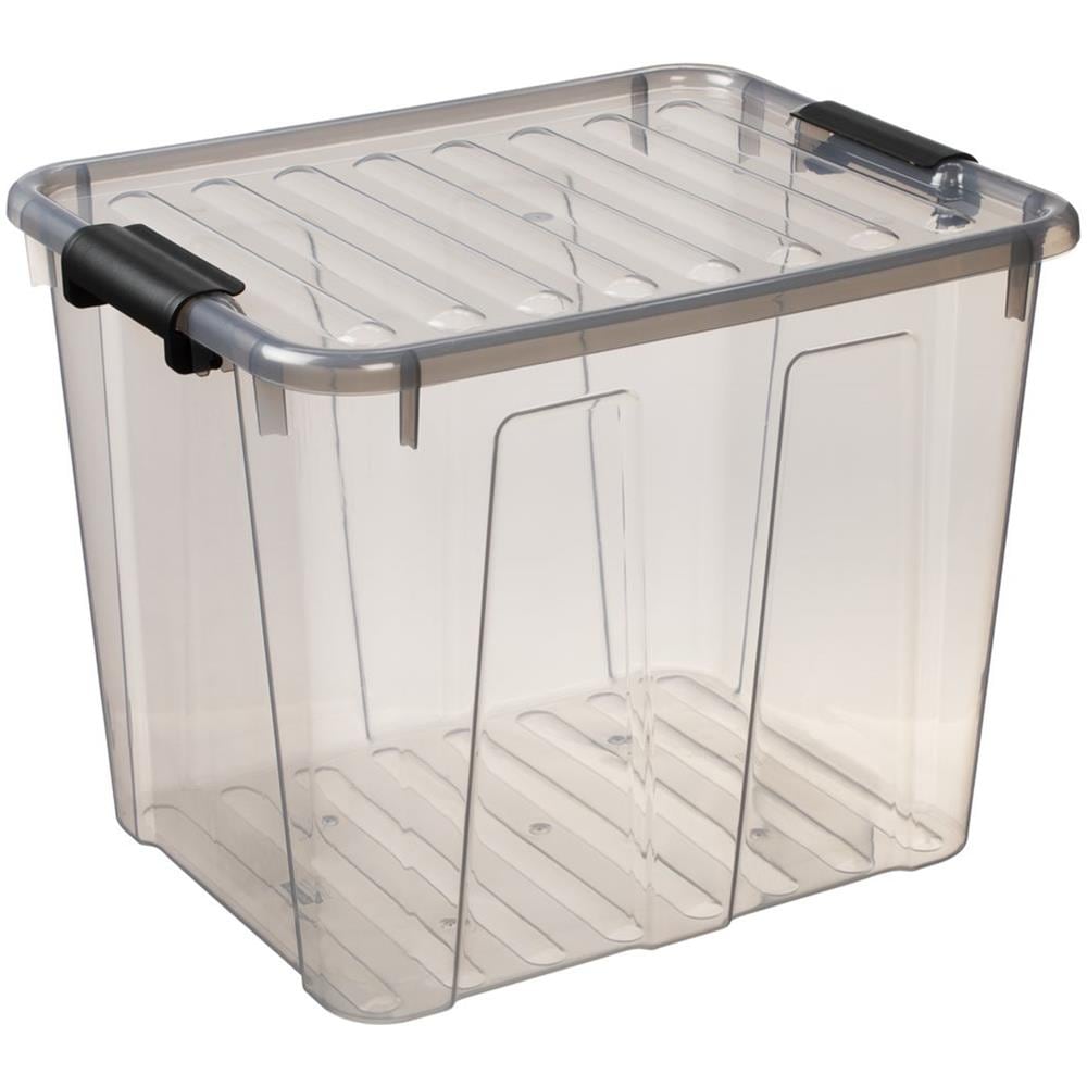 Scatola Trasparente Grigia 40l Con Coperchio Home Box - Foto 1