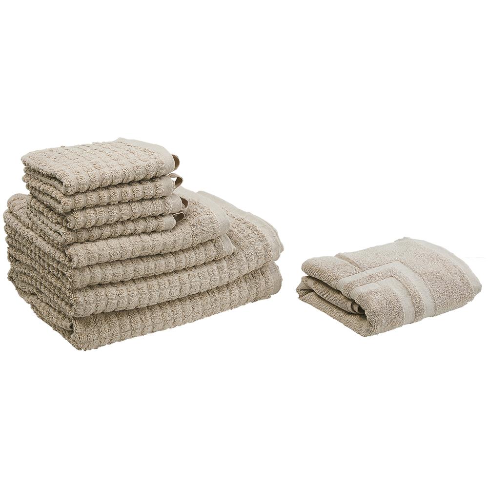 Set Di 9 Asciugamani In Cotone Beige Atai - Foto 1