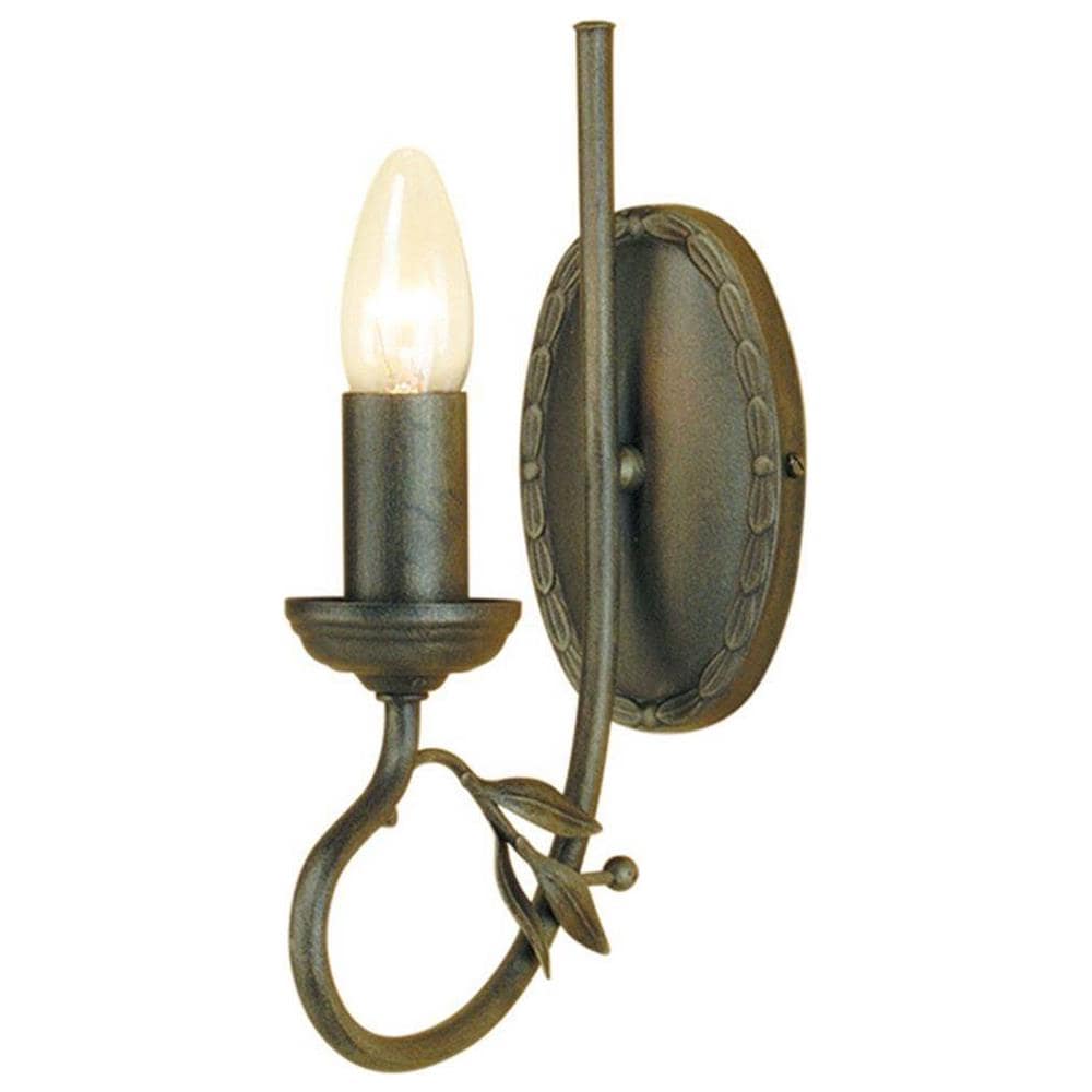 Lampada Da Parete A Candela Per Interni A 1 Luce Nero, Oro, E14 - Foto 1