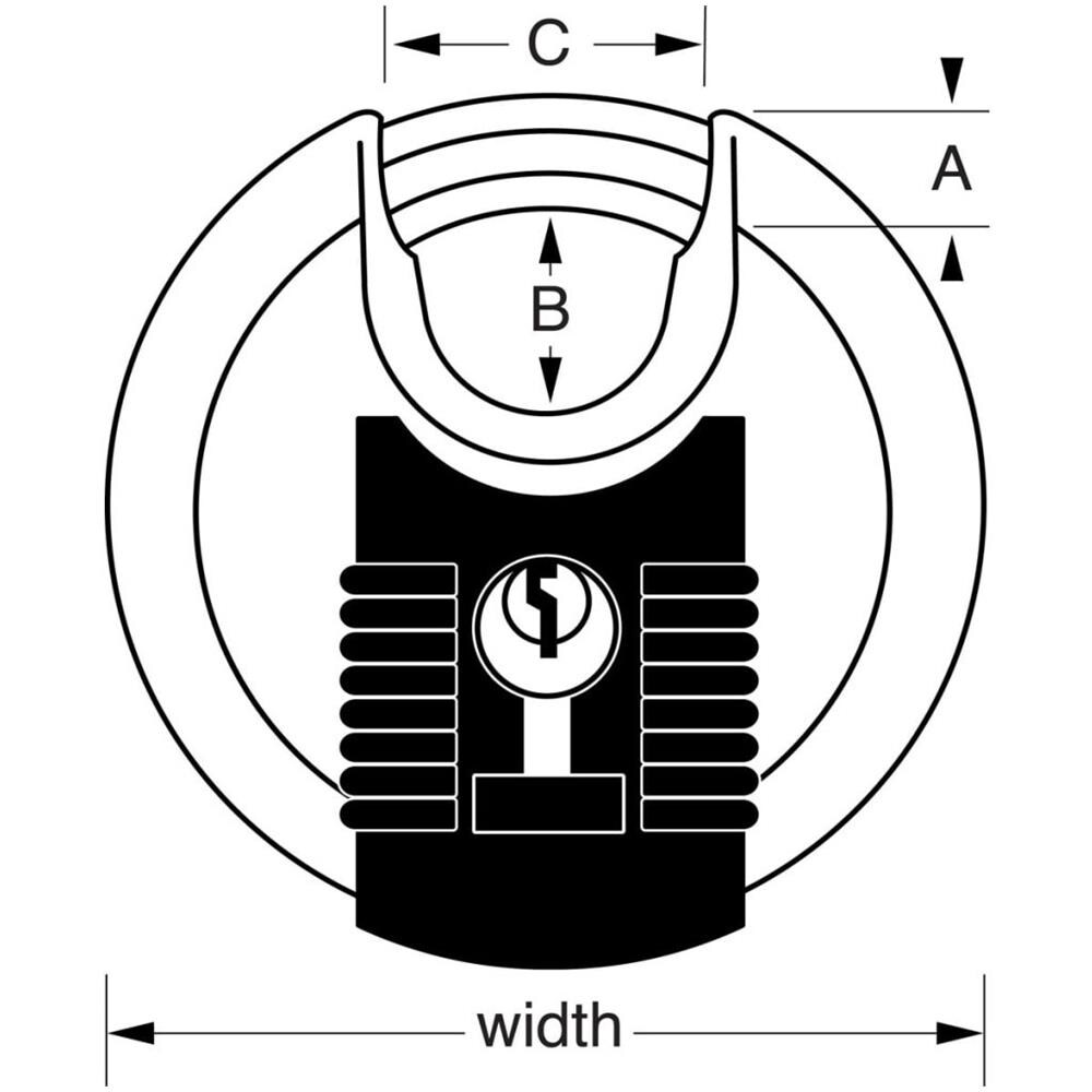 Lucchetto a Disco Excell Acciaio Inox 70 mm M40EURD - Foto 5