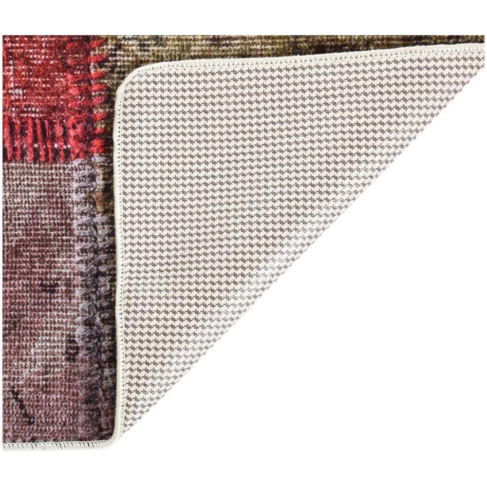 Tappeto Lavabile Patchwork 160x230 Cm Multicolore Antiscivolo - Foto 2