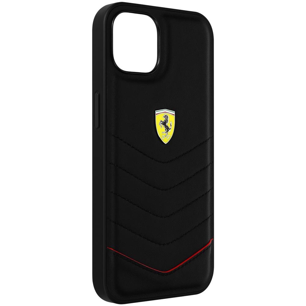 Cover Per Iphone 13 Mini In Vera Pelle Con Logo Sul Retro Nera - Foto 2