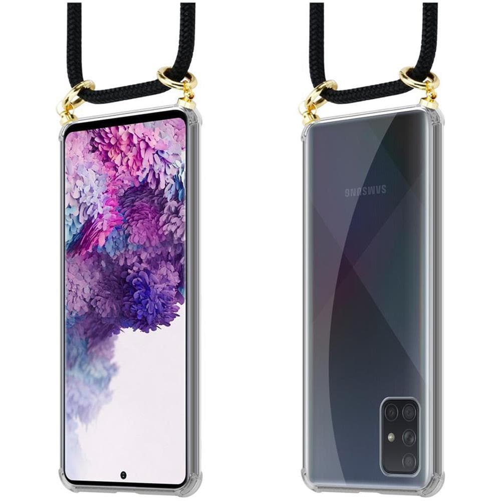 Cadorabo Catena Di Telefoni Cellulari Compatibile Con Samsung Galaxy A51 In Nero - Coperchio Protettivo In Silicone Con Anelli D'oro, Cinturino In Corda E Custodia Staccabile - Foto 8