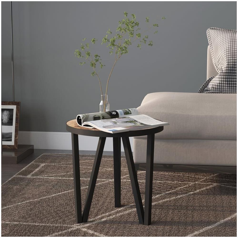 Tavolino Nero E Giallo 35 Cm In Mdf - Foto 1