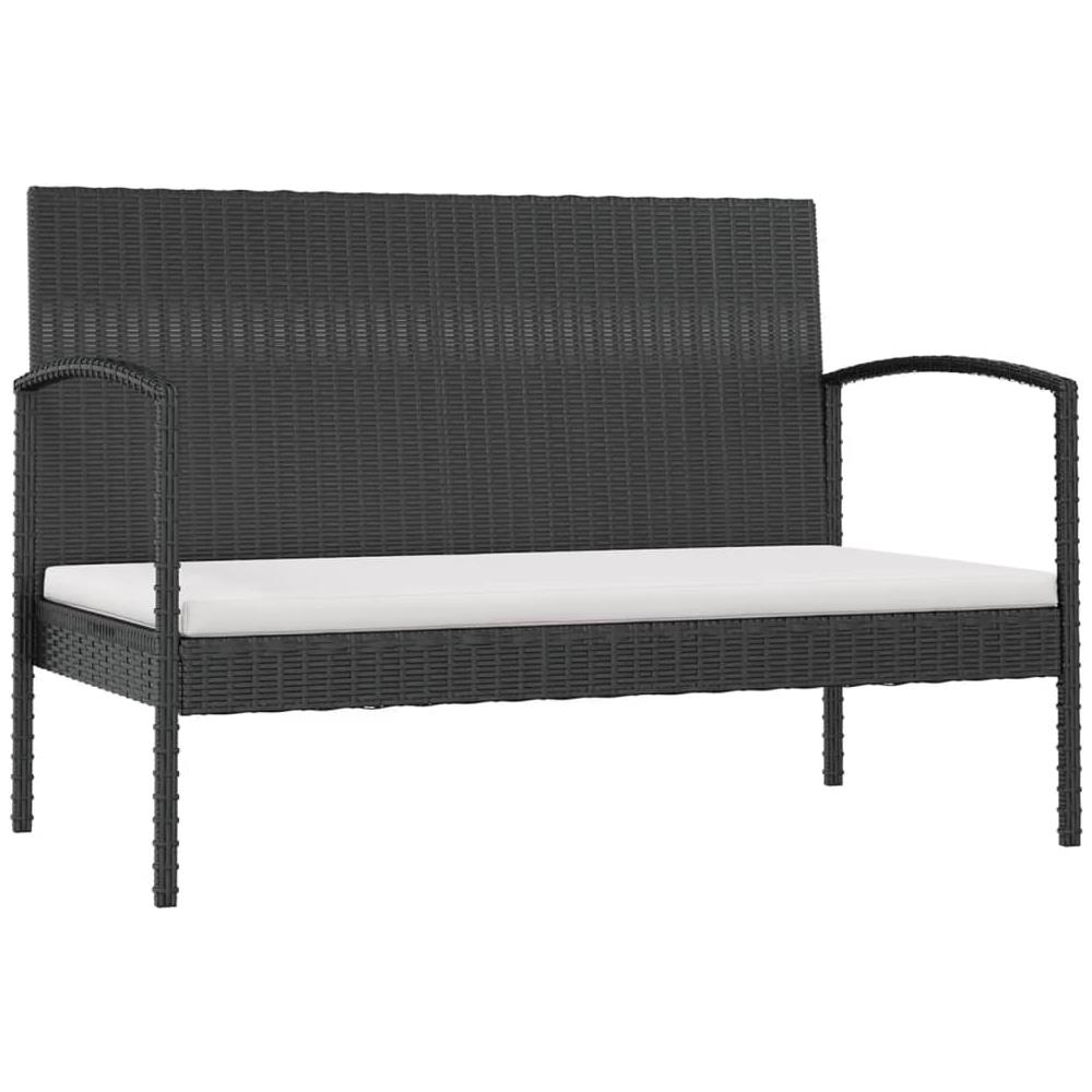 Set Divani Da Giardino 8 Pz Con Cuscini In Polyrattan Nero - Foto 3