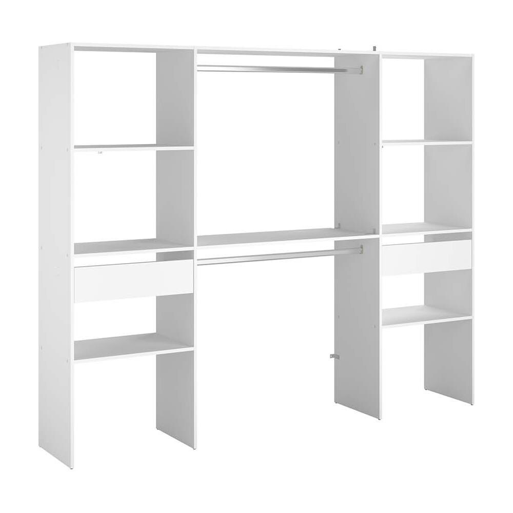 Elysee Armadio A Vista, 2 Barre Appendiabiti, 6 Ripiani E 2 Cassetti - Foto 2