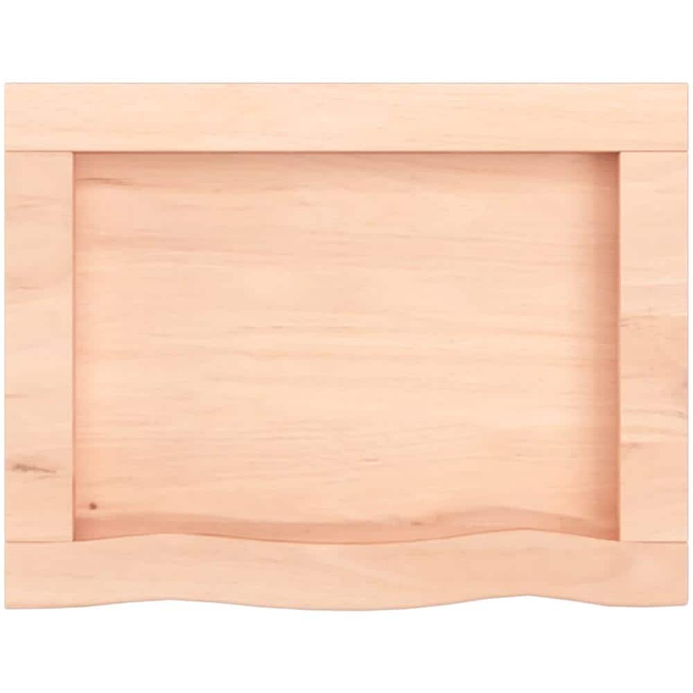 Ripiano a Parete 40x30x (2-4) cm Massello Rovere Non Trattato - Foto 3