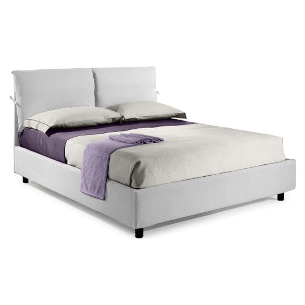 Letto Matrimoniale 140x190 Cm, Con Box Contenitore, Rivestimento In Tessuto Completamente Sfoderabile E Lavabile, Facile Da Assemblare, Made In Italy - Foto 1