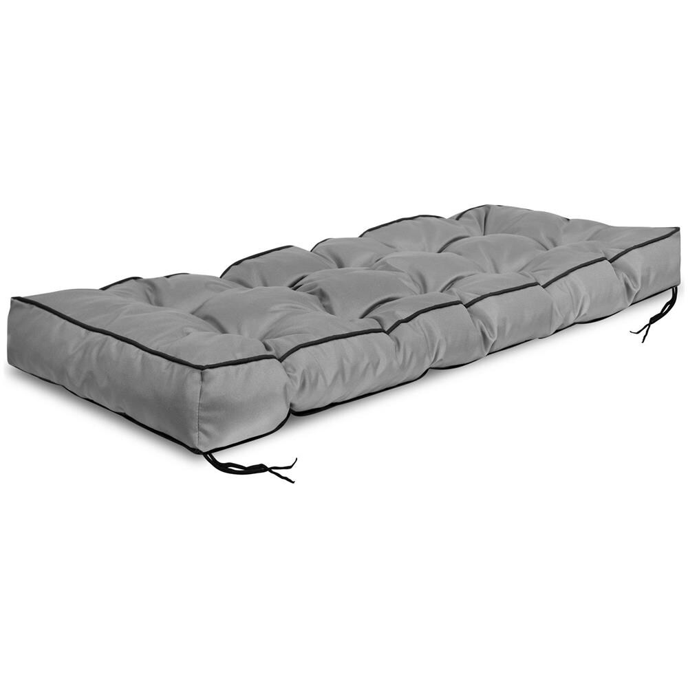 Cuscino da giardino impermeabile grigio 120x40 cm per panca in pallet - Foto 1