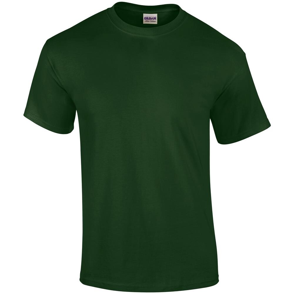 Ultra Cotton Maglietta 100% Cotone Uomo (l) (verde Foresta)  - Foto 1