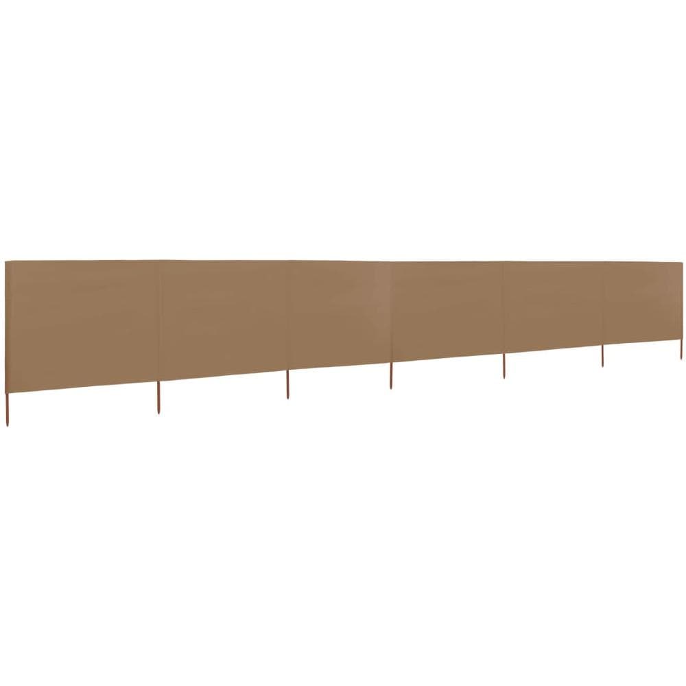 Paravento A 6 Pannelli In Tessuto 800x80cm Grigio Talpa - Foto 1