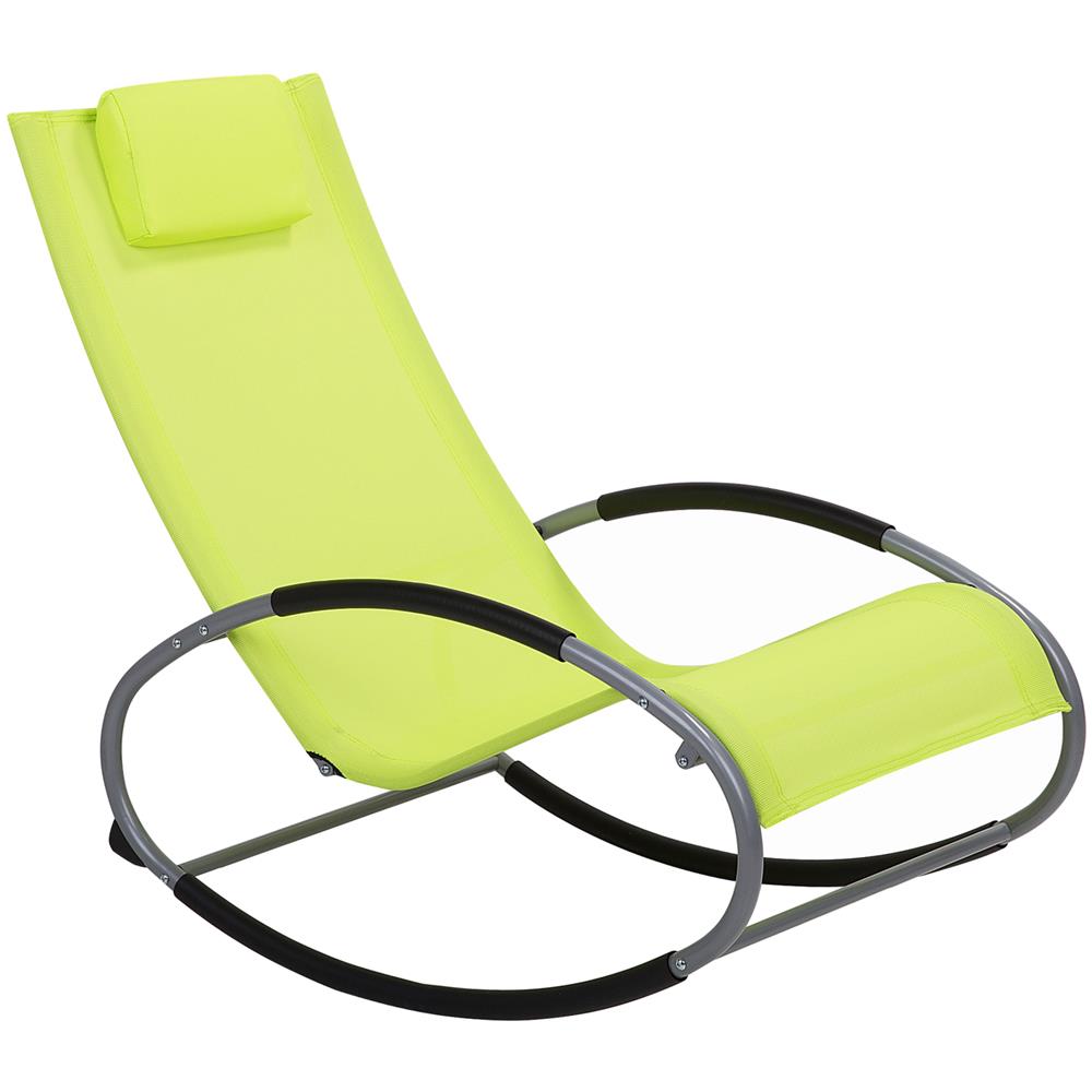 Sedia Da Giardino Verde Lime Con Funzione Dondolo Campo - Foto 1