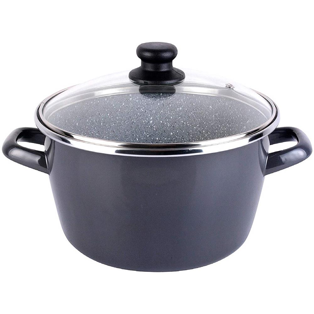 Megafesa Dolomiti - Pentola Con Coperchio In Vetro, Diametro 24 Cm, Color Grigio Marengo - Foto 1