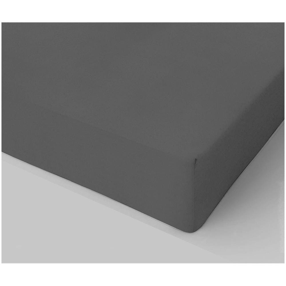 Lenzuolo Sotto Con Angoli Invernale Felpato In Flanella Anti-pilling 100% Cotone Tinta Unita Matrimoniale 180x200 Cm - Grigio Scuro - Foto 1