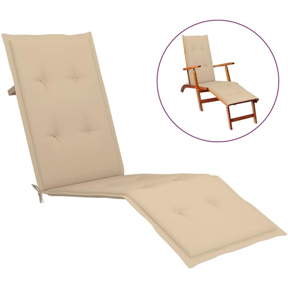 Cuscino Per Sdraio Beige (75+105) x50x4 Cm - Foto 1